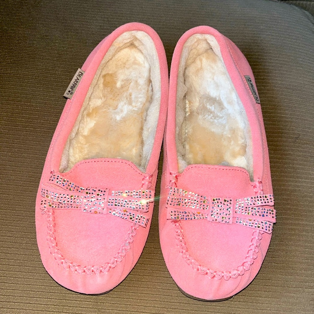 BearPaw pink slippers/moccasins